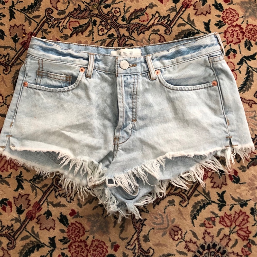 Free people jean shorts